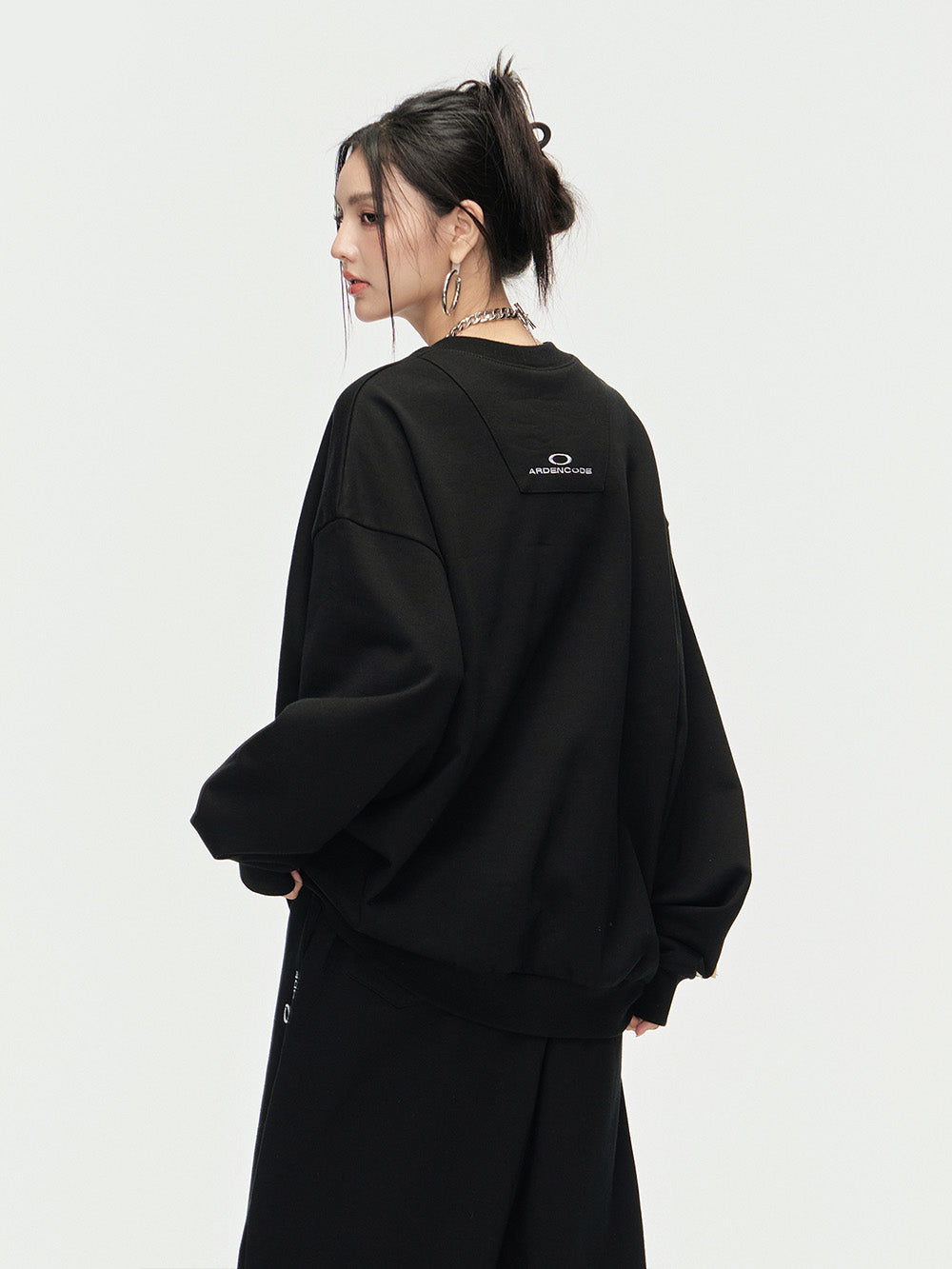 MUKTANK × ARDENCODE Loose Crew Neck Long-sleeved Sweatshirt