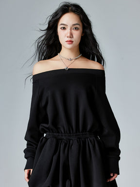 MUKTANK × CUUDICLAB Fake Two-piece Sweatshirt Dress