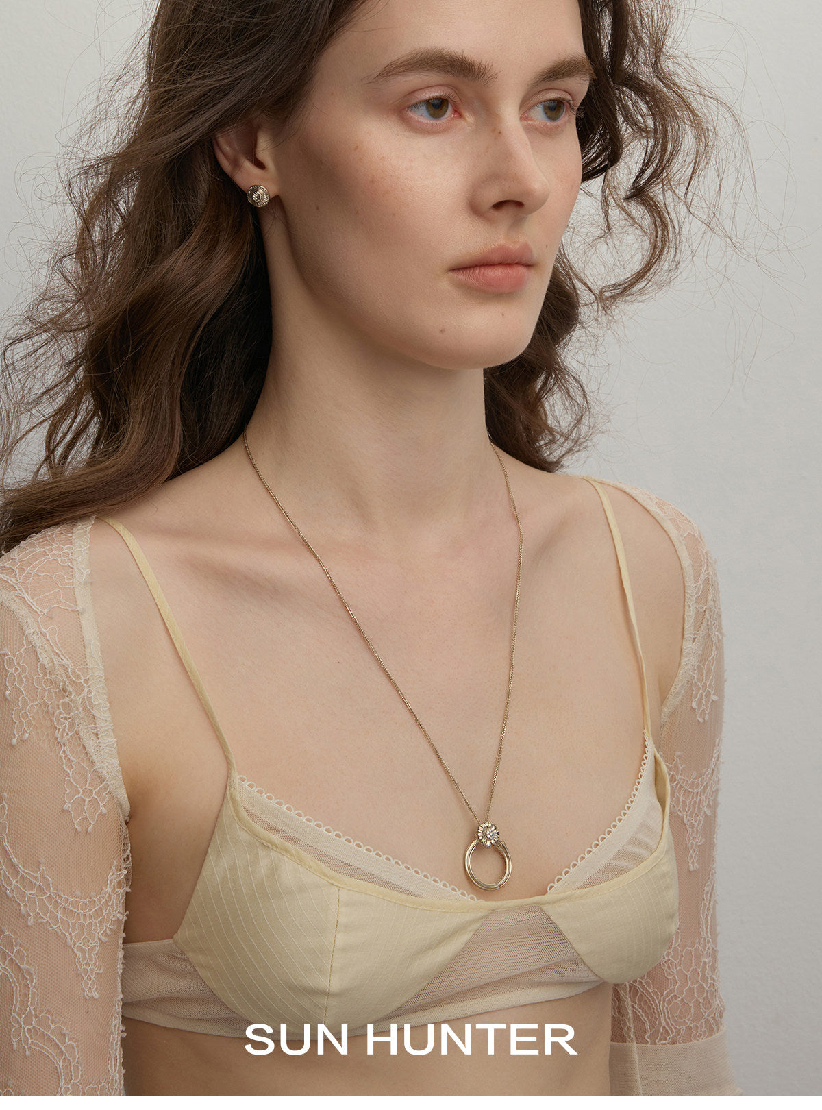 MUKTANK×SUN HUNTER Garden Daisy Stem Necklace