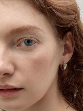MUKTANK¡ÁSUN HUNTER Mother-of-Pearl Iris Ear Studs