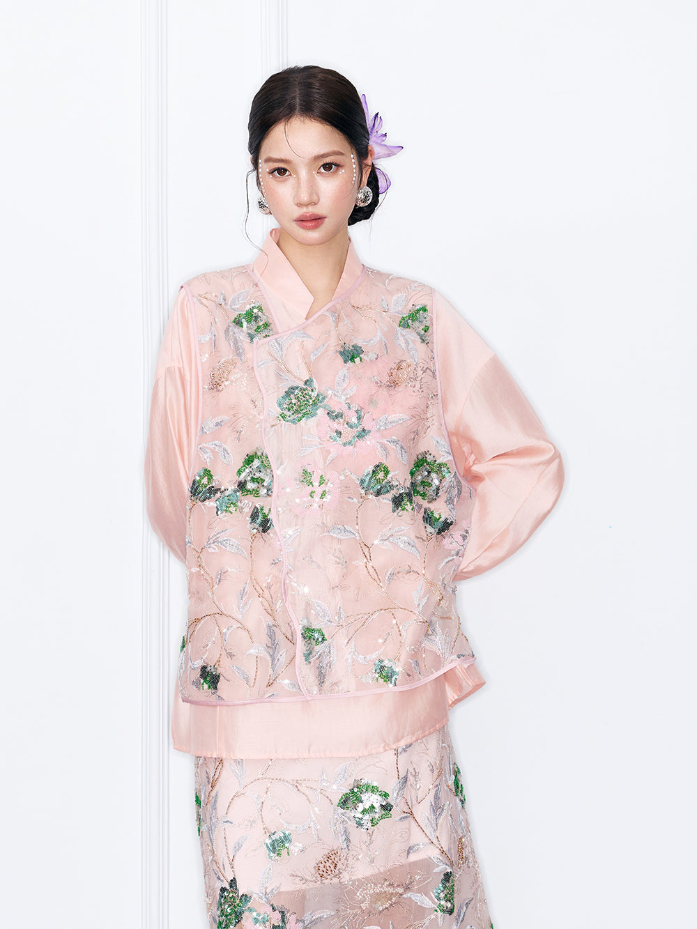 MUKZIN“Night Ballad of Chang'an”New Chinese Style Heavy-Embroidered Sequin Vest | Chinese Style Layered Waistcoat