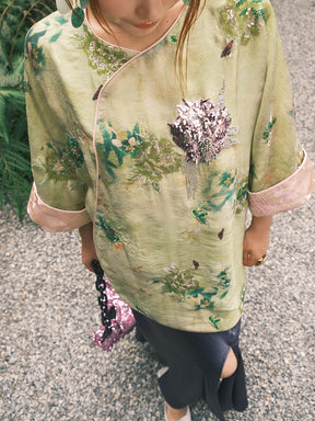 MUKZIN“Capsule Collection”Oriental Retro Qipao - Style Top