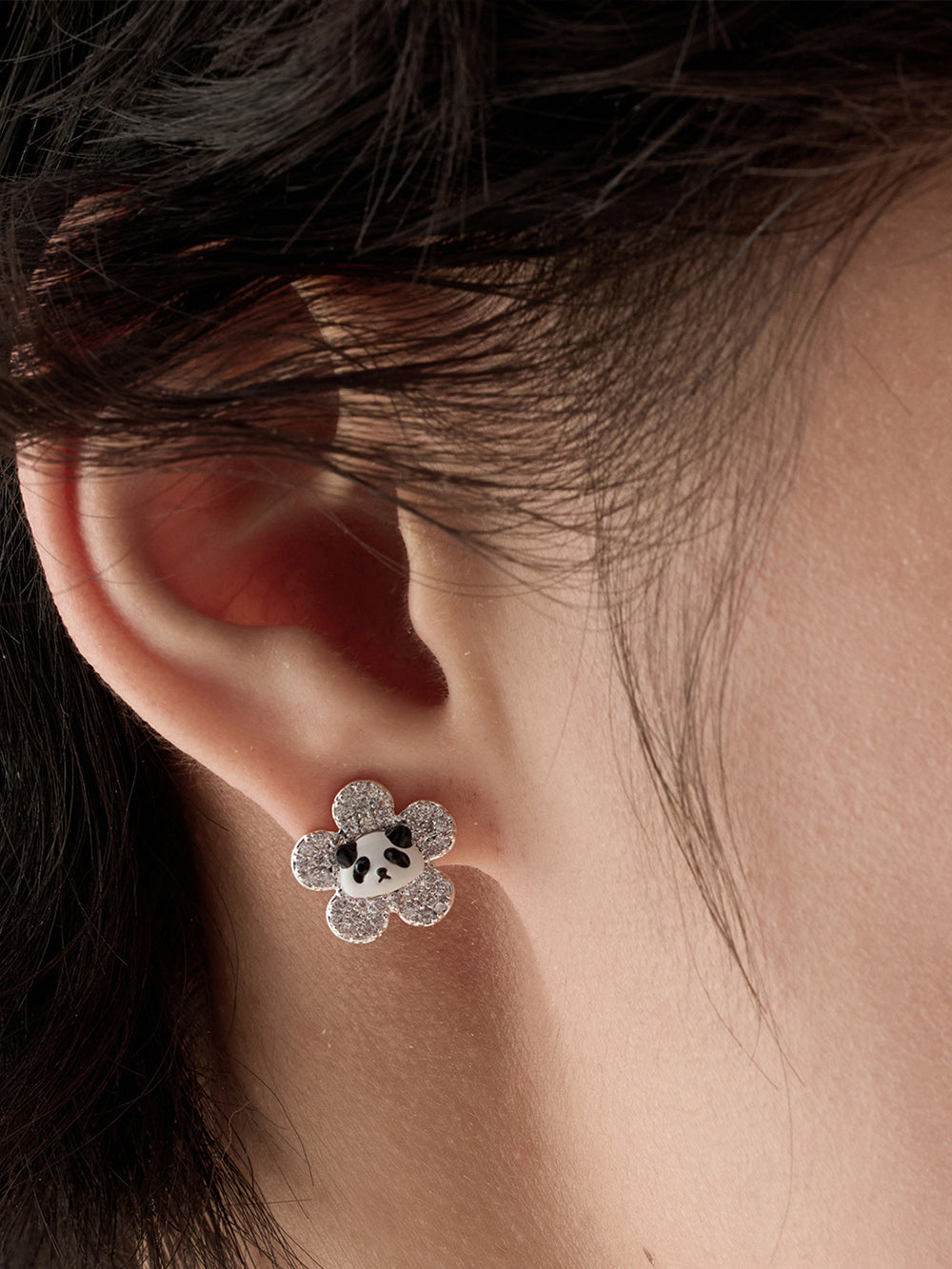 MUKTANK×SUN HUNTER Huahua Panda Earrings