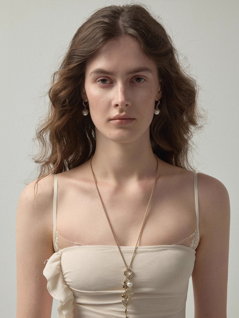 MUKTANK×SUN HUNTER Long Intricate Heart Lock Coin Necklace