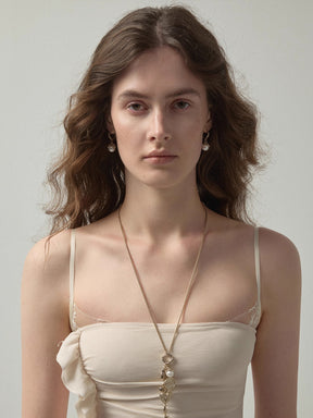 MUKTANK×SUN HUNTER Long Intricate Heart Lock Coin Necklace