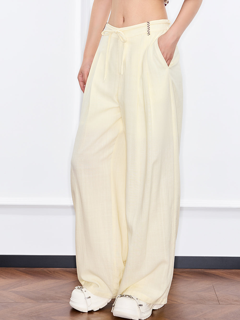 MUKZIN “Ode to the New Summer”Light Yellow New Chinese-style Trousers
