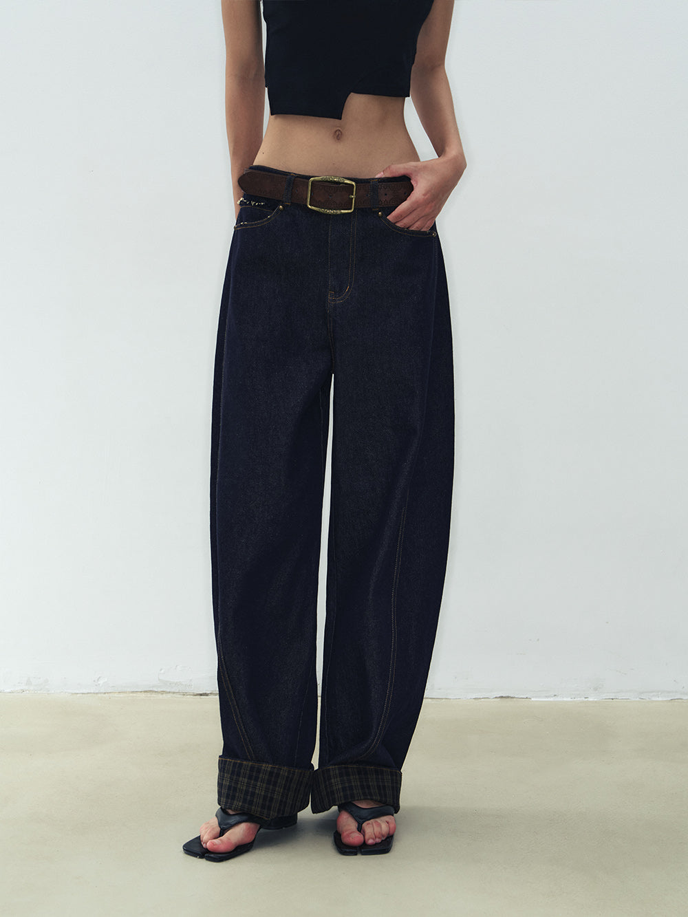 MUKTANK X WESAME Spliced Sickle Pants