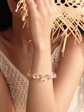 MUKTANK×SUN HUNTER“Fleeting Light”Brilliant Amethyst Hair Crystal Bracelet