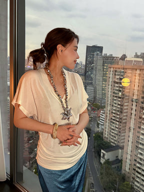 MUKZIN“Capsule Collection”Slimming elegant T-shirt