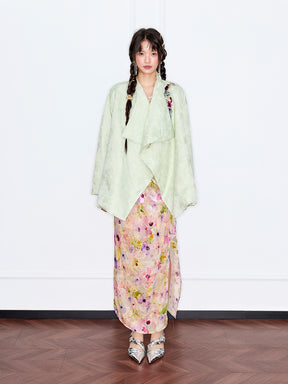 MUKZIN“The Sequence of Deer's Call”New Chinese Style Jacquard Loose Down Jacket