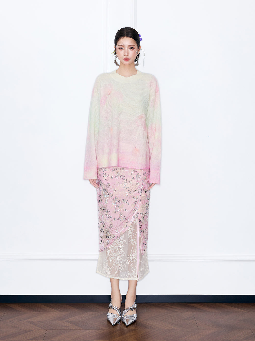 MUKZIN“Capsule Collection”Oversized Gradient Knit Top Casual Lazy Style Pullover