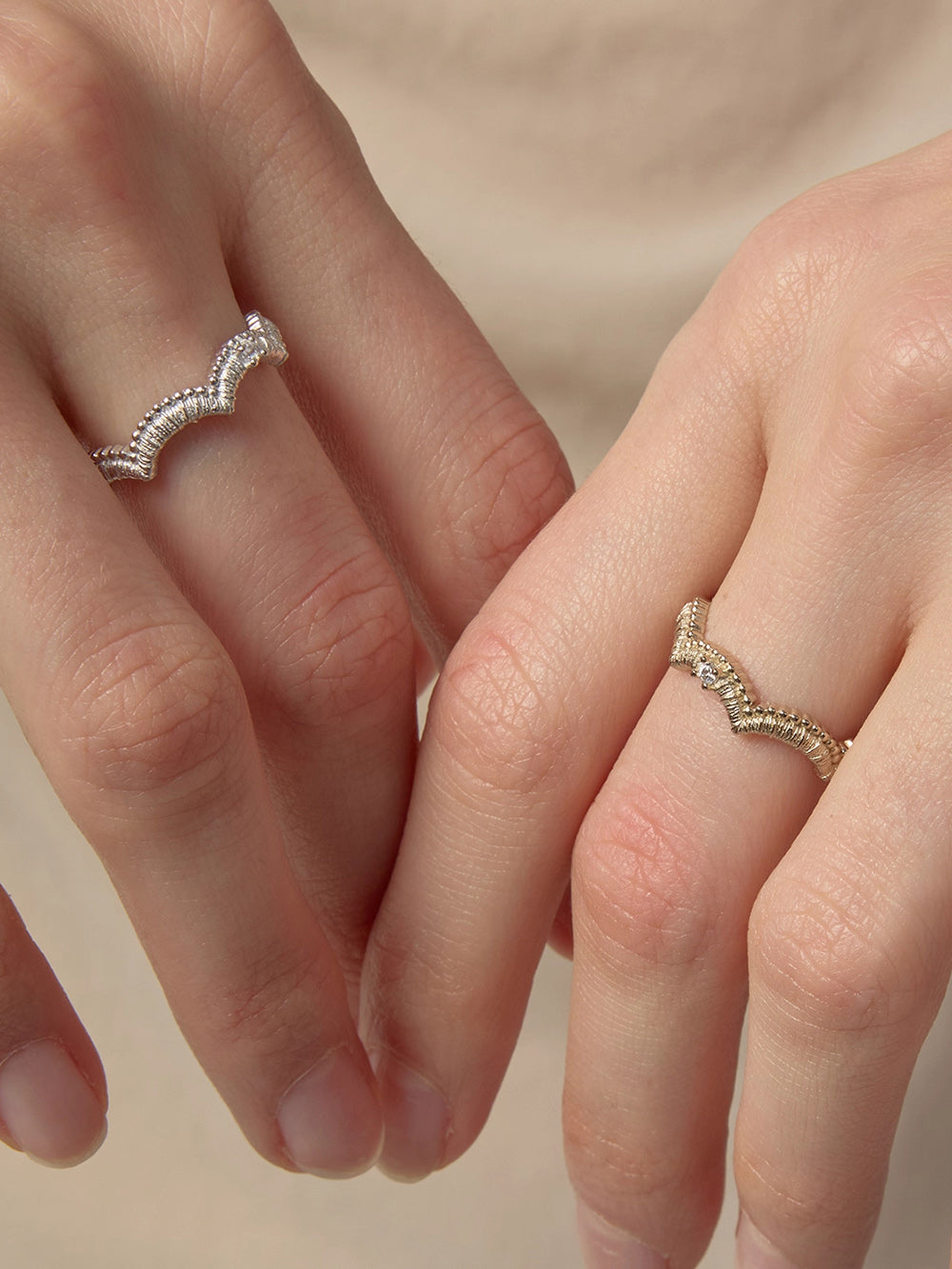 MUKTANK×SUN HUNTER Wavy Wire-Wrapped Ring - S925 Silver