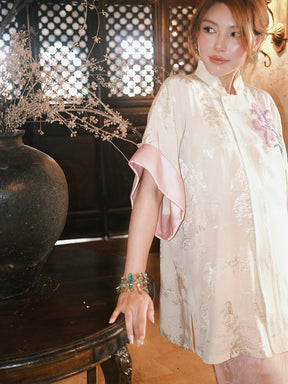 MUKZIN“Capsule Collection”Oriental Qipao - Style Brocade Top