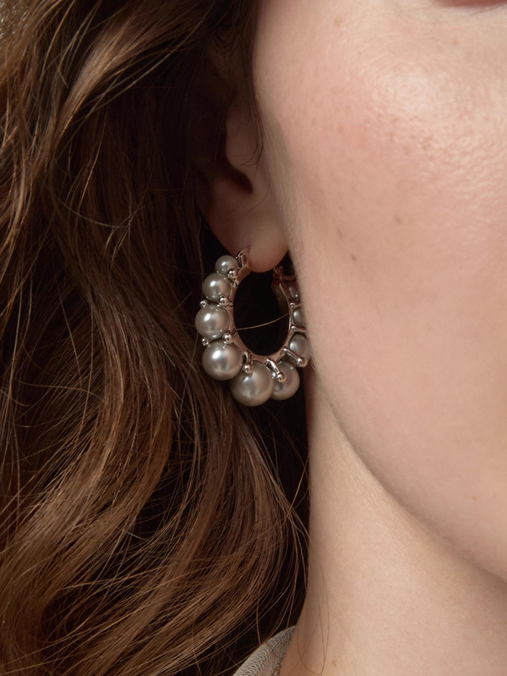 MUKTANK×SUN HUNTER Vintage Gradient Faux Pearl Earrings