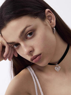 MUKTANK×SUN HUNTERLace heart lock choker