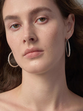 MUKTANK×SUN HUNTER Large-Sized Brushed Huggie Earrings