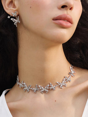 MUKTANK×SUN HUNTER “Emergence”Exquisitely Crafted Lace Butterfly Necklace