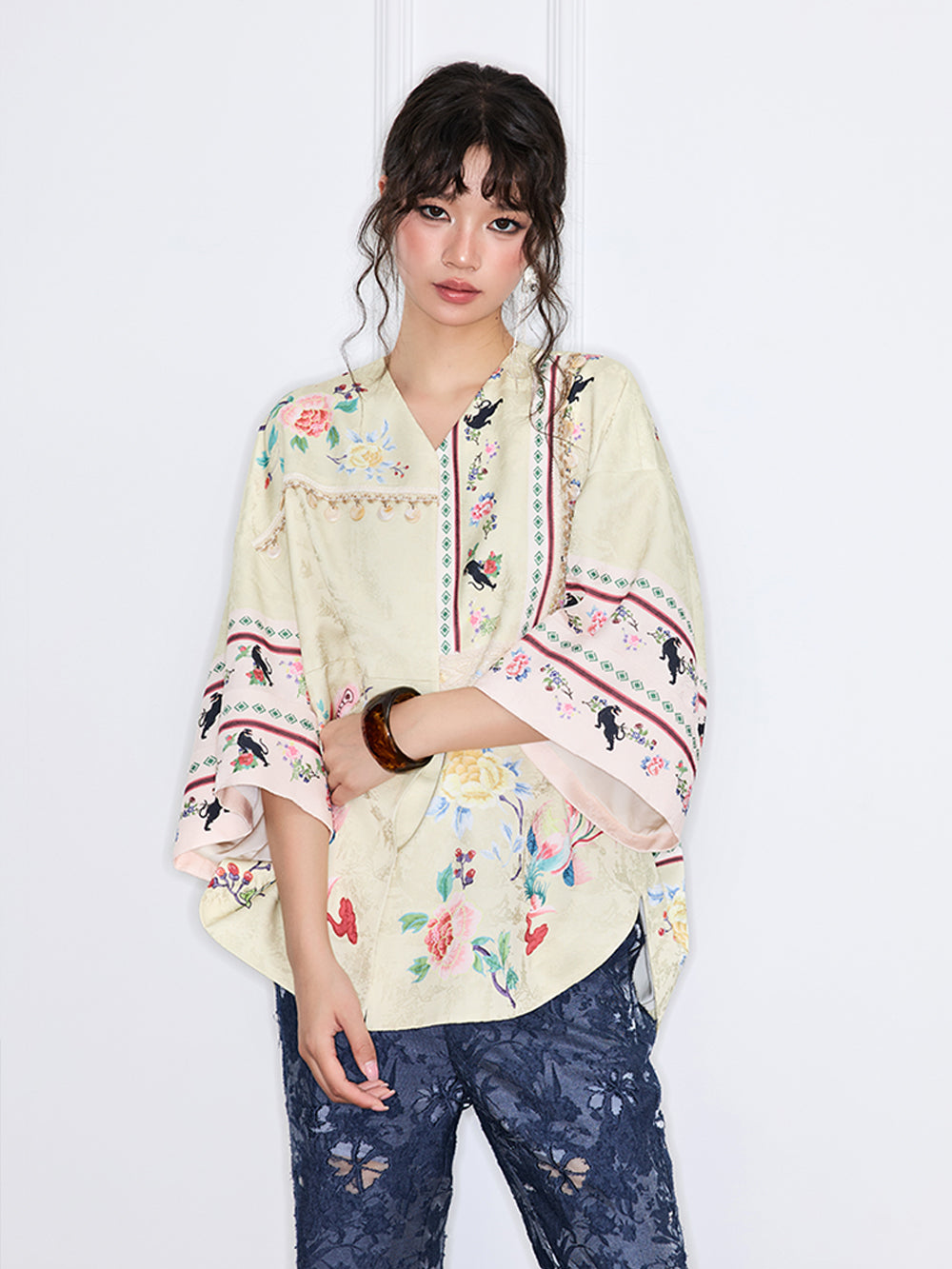 MUKZIN“Capsule Collection”New Chinese-style printed loose coat