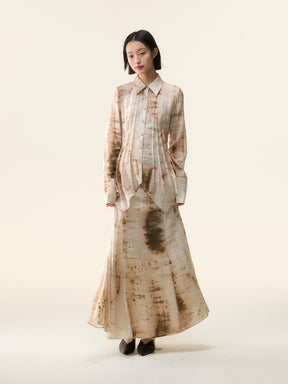 MUKTANK×LOUMUTAKU Top of Khaki Tie-dye Suit