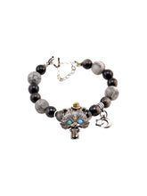 MUKTANK X QUANDO Sterling Silver Cat Planet Beaded Bracelet