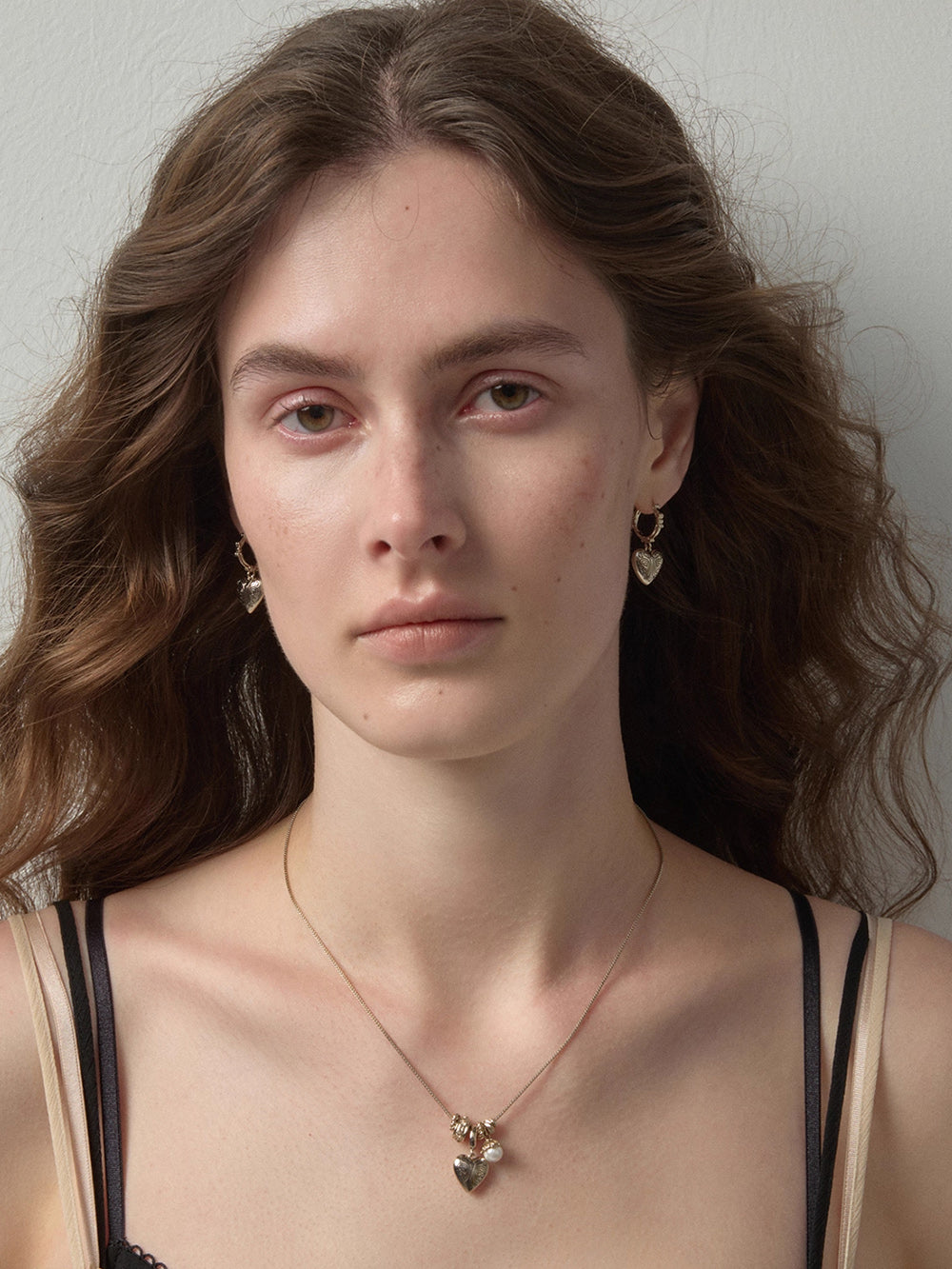 MUKTANK×SUN HUNTER Vintage Heart Carved Ear Cuffs