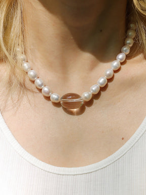 MUKTANK×SUN HUNTER“Fleeting Light”Purifying Magnetic Field Pearl Necklace