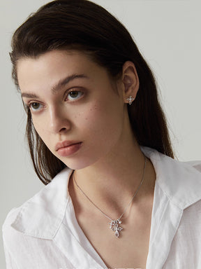 MUKTANK×SUN HUNTER Multi-pendant cross necklace
