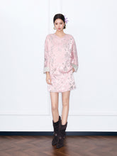 MUKZIN“Night Ballad of Chang'an”New Chinese Style Pink Jacquard Satin Blouse, Loose & Slim-Fit Traditional Chinese Long Sleeve Shirt