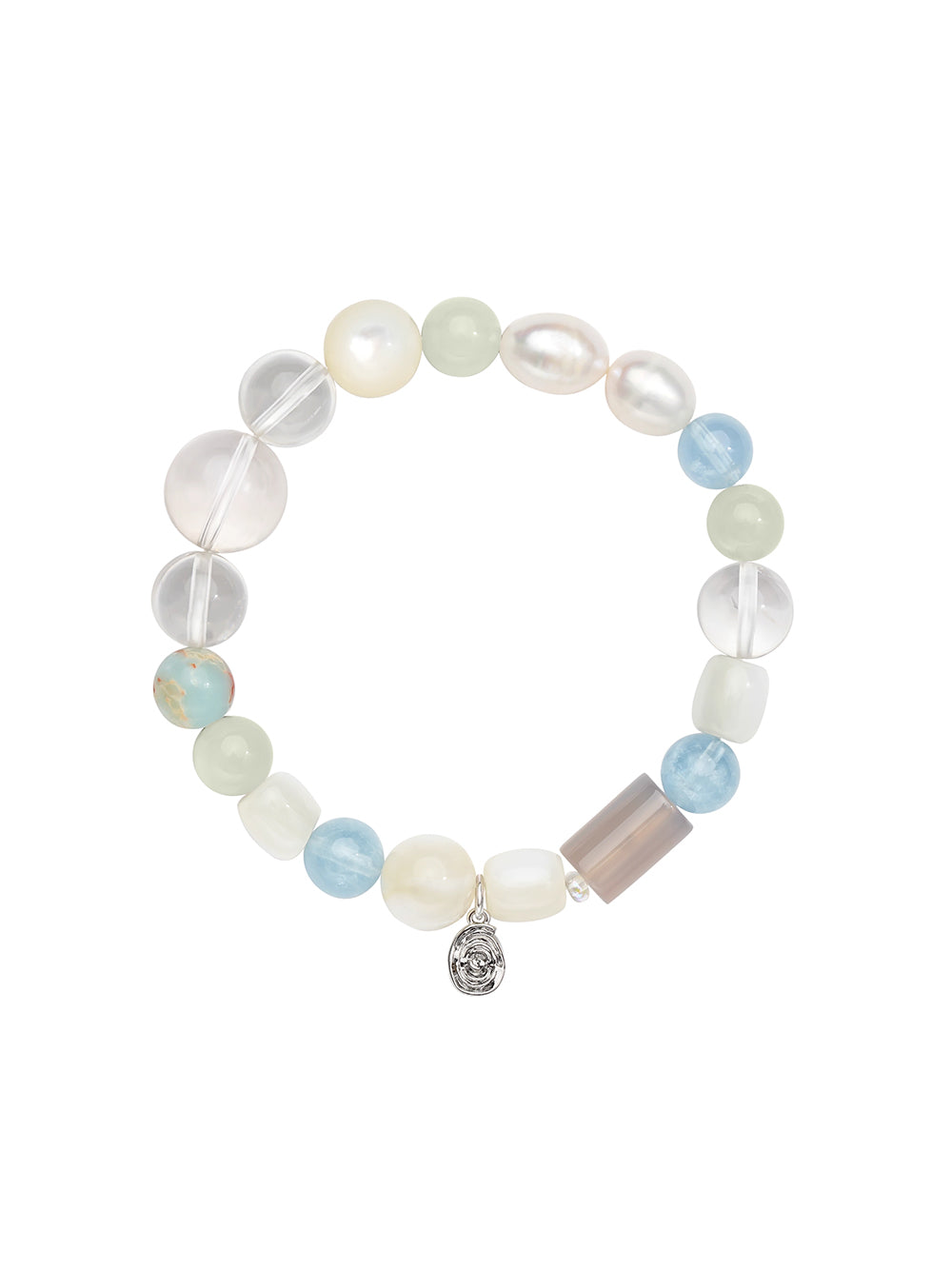 MUKTANK×SUN HUNTER“Fleeting Light”Aquamarine Moonlight Crystal Bracelet