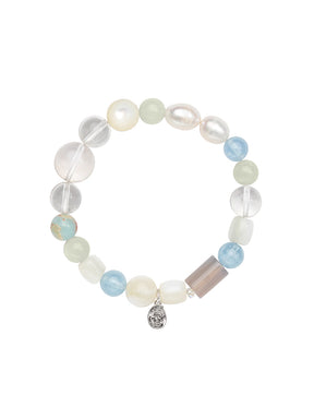 MUKTANK×SUN HUNTER“Fleeting Light”Aquamarine Moonlight Crystal Bracelet
