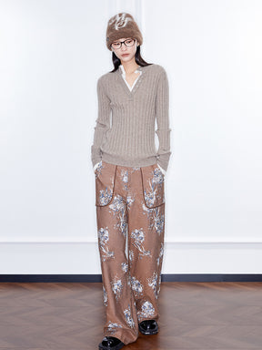 MUKZIN Linglong“bamboo joint”Slim-fit Cashmere Blended Sweater.