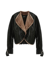 MUKTANK×MODULER Faux Mink Fur Collar Quilted Pumpkin-Shaped Coat