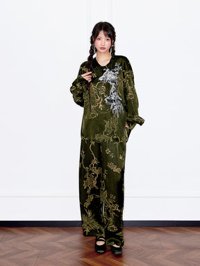 MUKZIN“Capsule Collection”Vintage Loose Long-Sleeve Chinese-Style Shirt