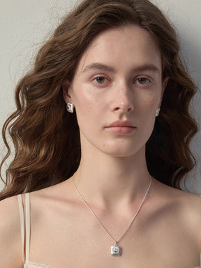 MUKTANK×SUN HUNTER Square Brushed Necklace