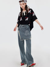 MUKZIN Fashion Frayed Front Jeans