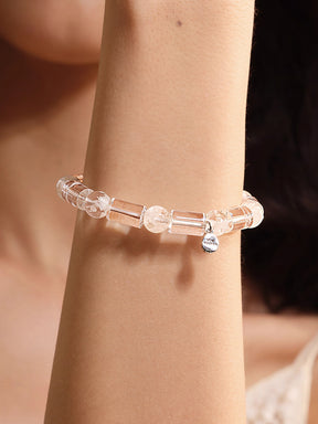 MUKTANK×SUN HUNTER“Fleeting Light”White Phantom Crystal Bracelet