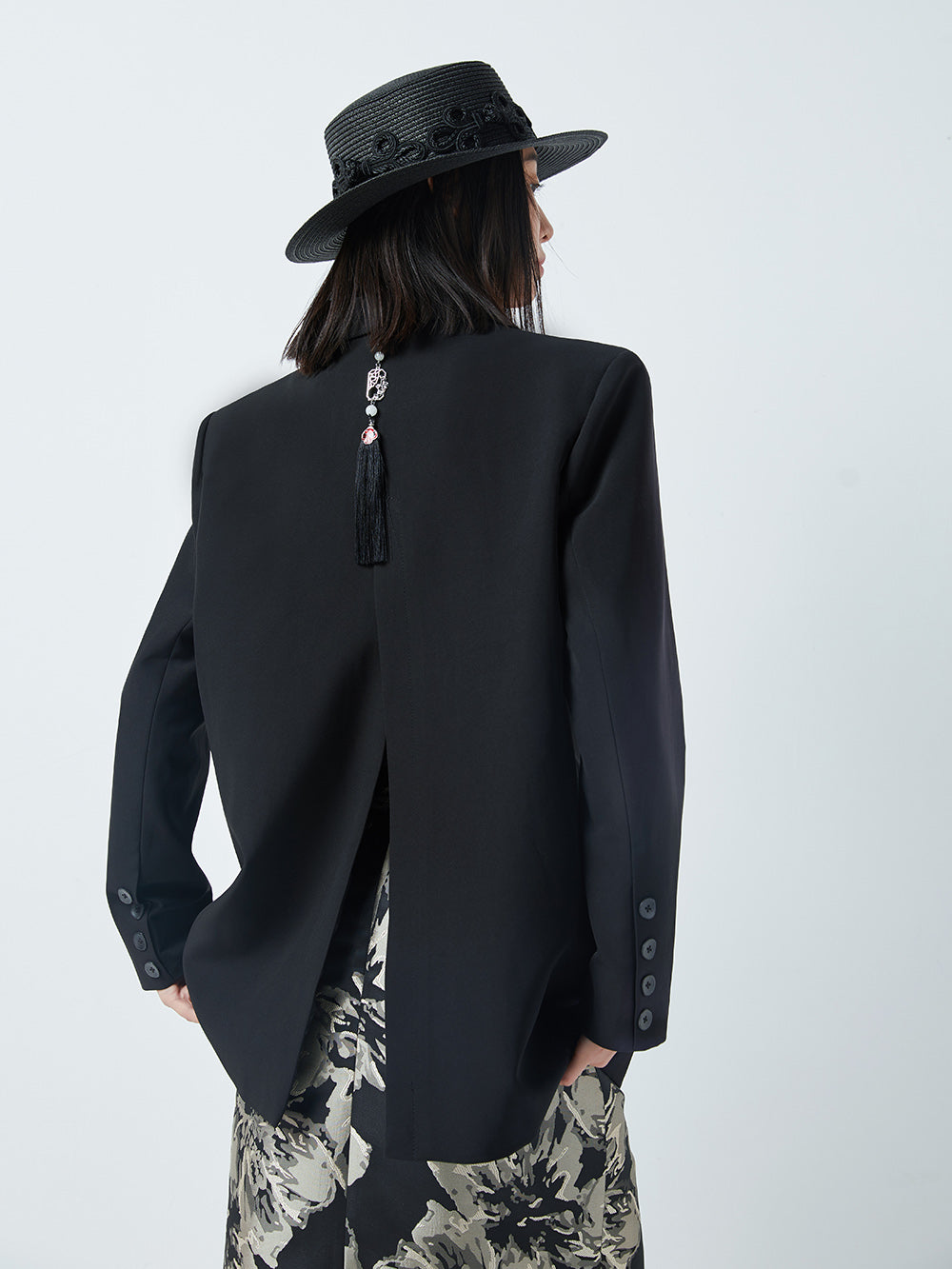 MUKTANK×CUUDICLAB Faux Two-Piece Irregular Blazer