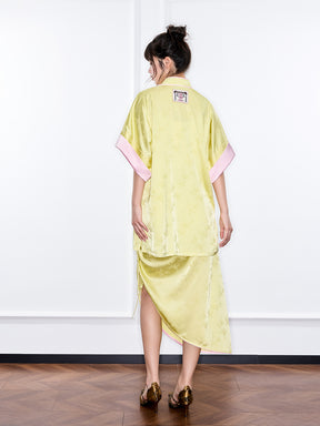 MUKZIN "Ode to the New Summer"Neo - Chinese Style Bamboo - Jacquard Half - Skirt