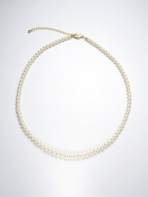 MUKTANK Warm Gold Mini Petite Pearl Necklace