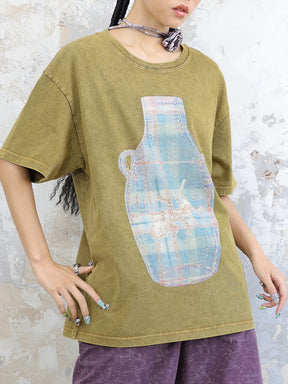 MUKTANK × COOLOTHES Retro Print Short Sleeves