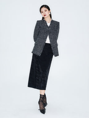 MUKZIN Linglong New Chinese-style Tweed Chanel Style Jacket