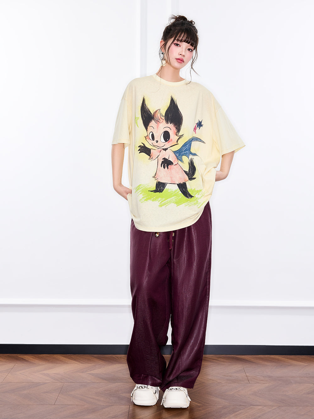 MUKZIN "Ode to the New Summer"Cartoon - printed short - sleeved shirt