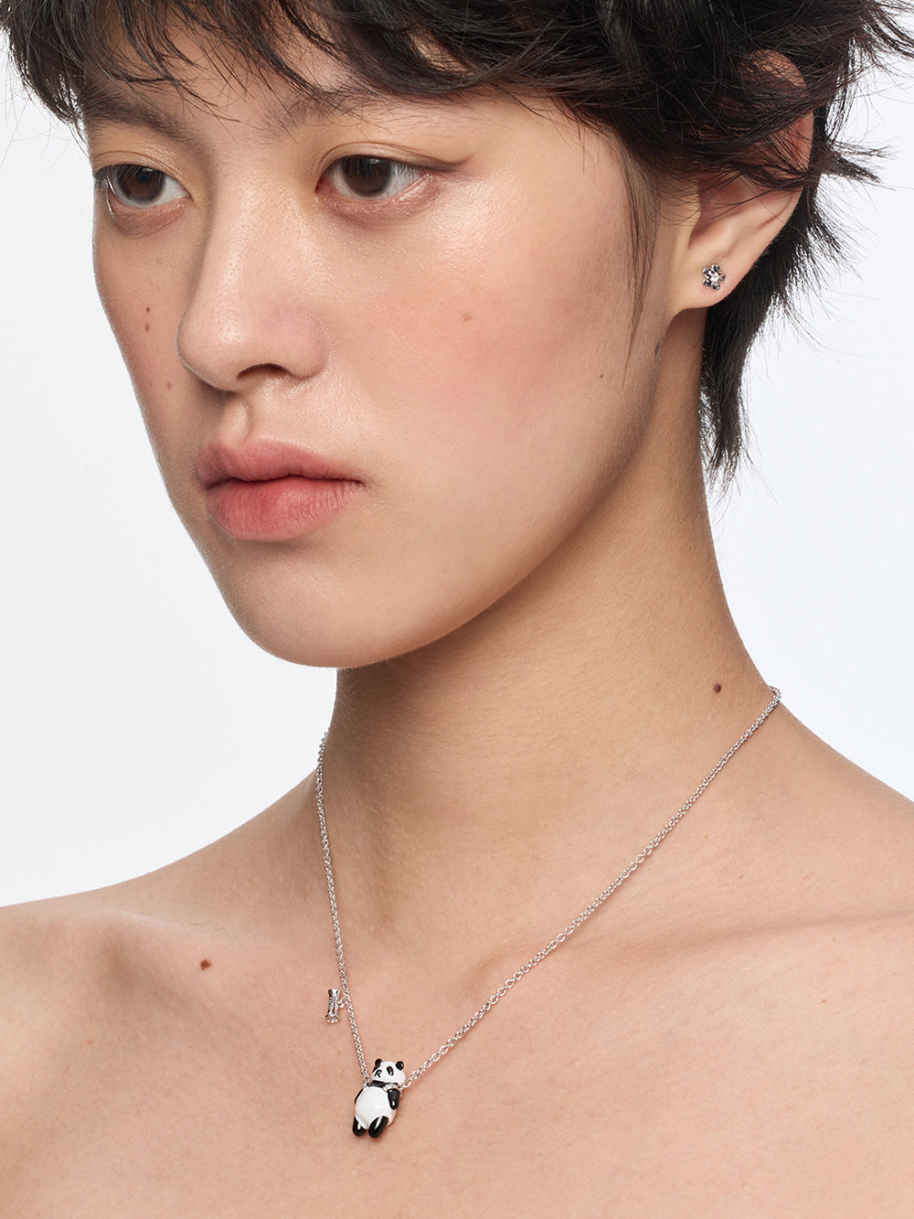 MUKTANK×SUN HUNTER Suspender Panda Simple Necklace