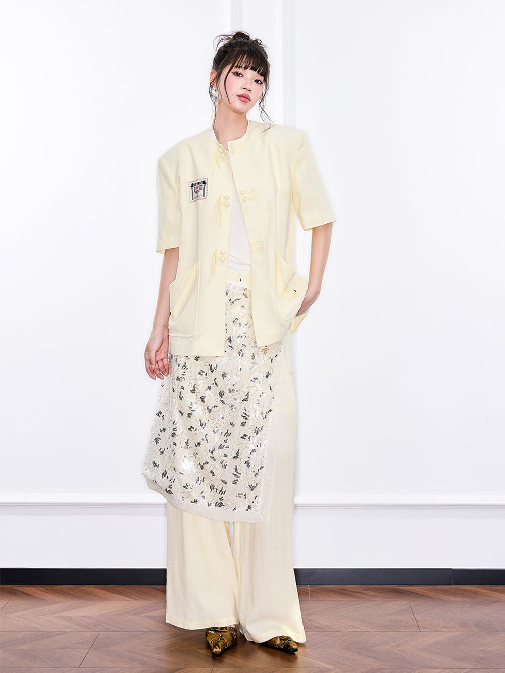 MUKZIN “Ode to the New Summer”Light Yellow Chinese-style Suit Jacket