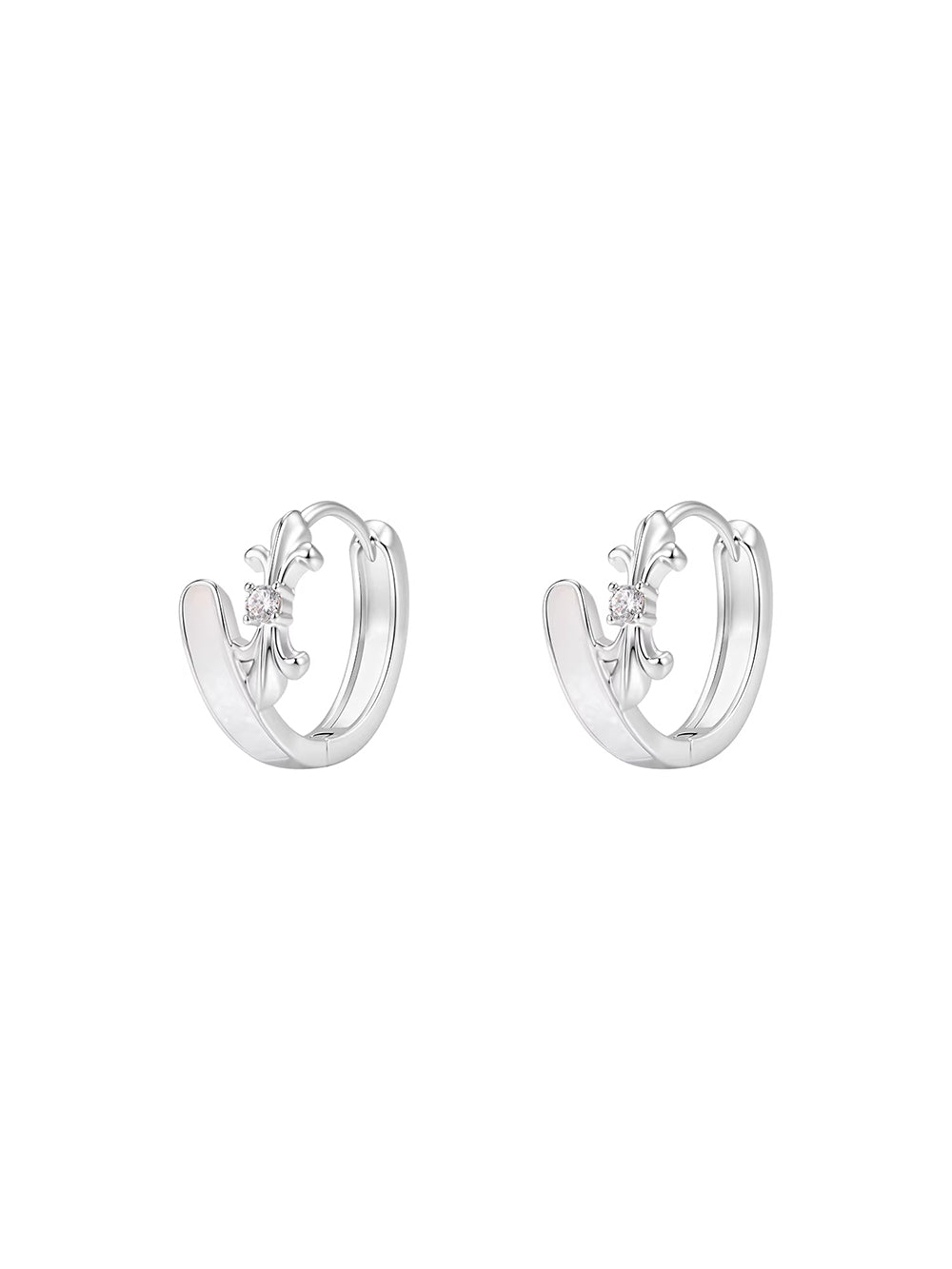 MUKTANK¡ÁSUN HUNTER Mother-of-Pearl Iris Ear Studs