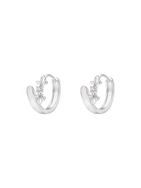 MUKTANK¡ÁSUN HUNTER Mother-of-Pearl Iris Ear Studs