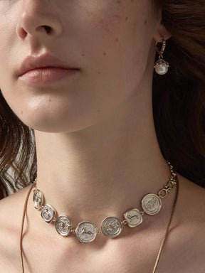 MUKTANK×SUN HUNTER Iris Pegasus Coin Choker