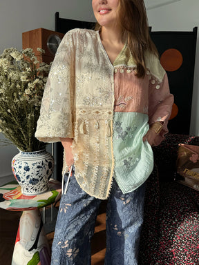 MUKZIN“Capsule Collection”New Chinese-style color-block shirt