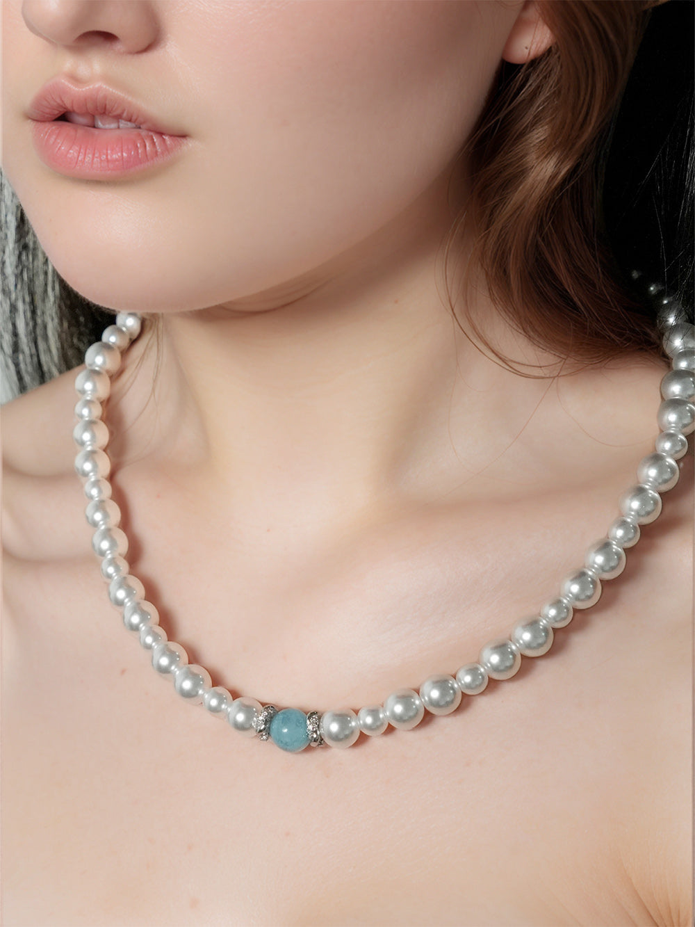 MUKZIN"Mermaid Tears" Australian White Pearl Necklace