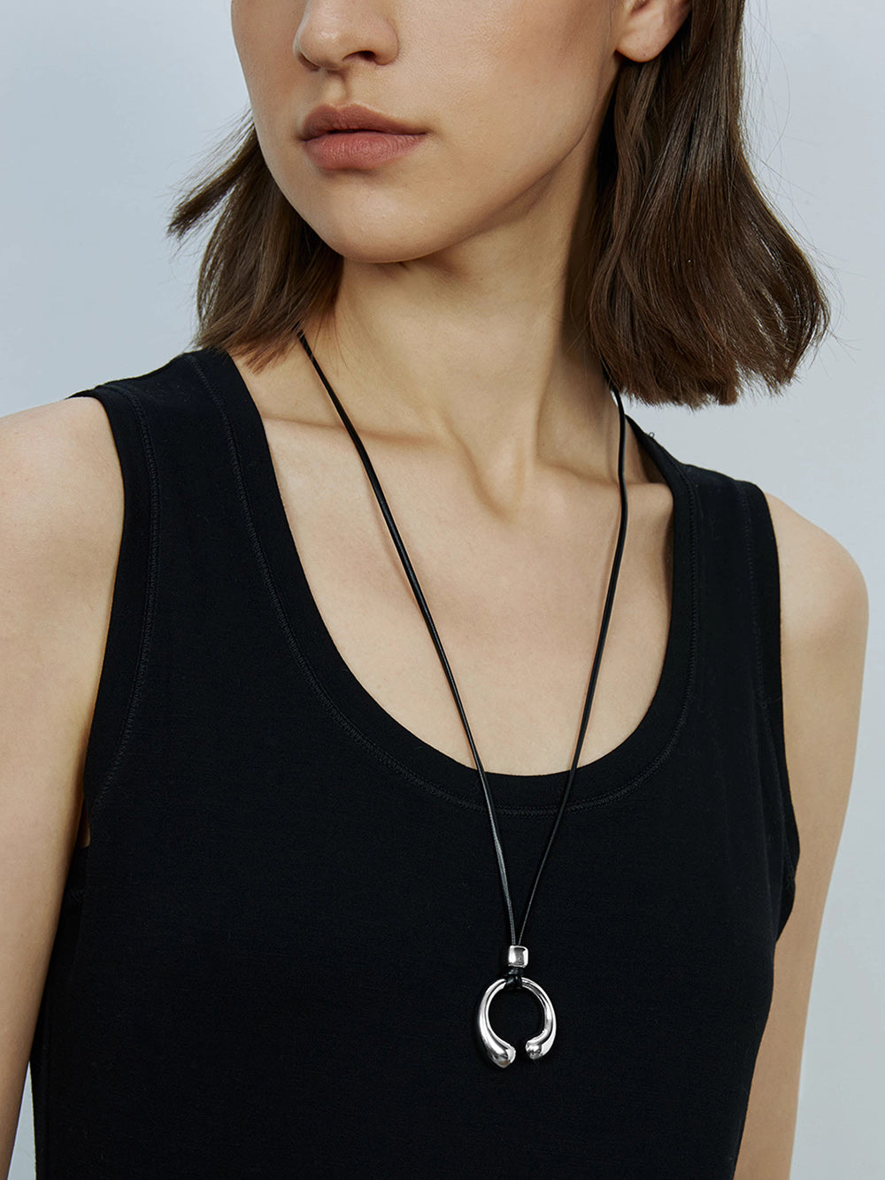 MUKTANK×SUN HUNTER C-shaped Leather Rope Long Chain